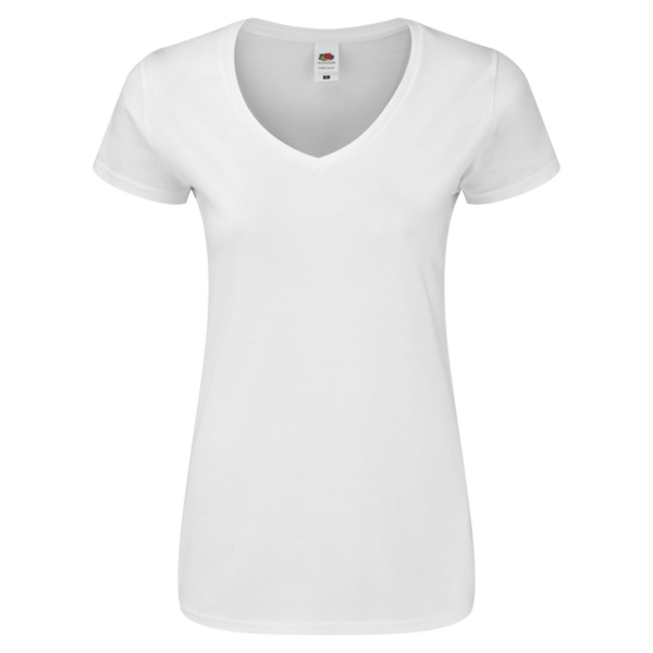 Camiseta Mujer Blanca Iconic V-Neck - Imagen 6