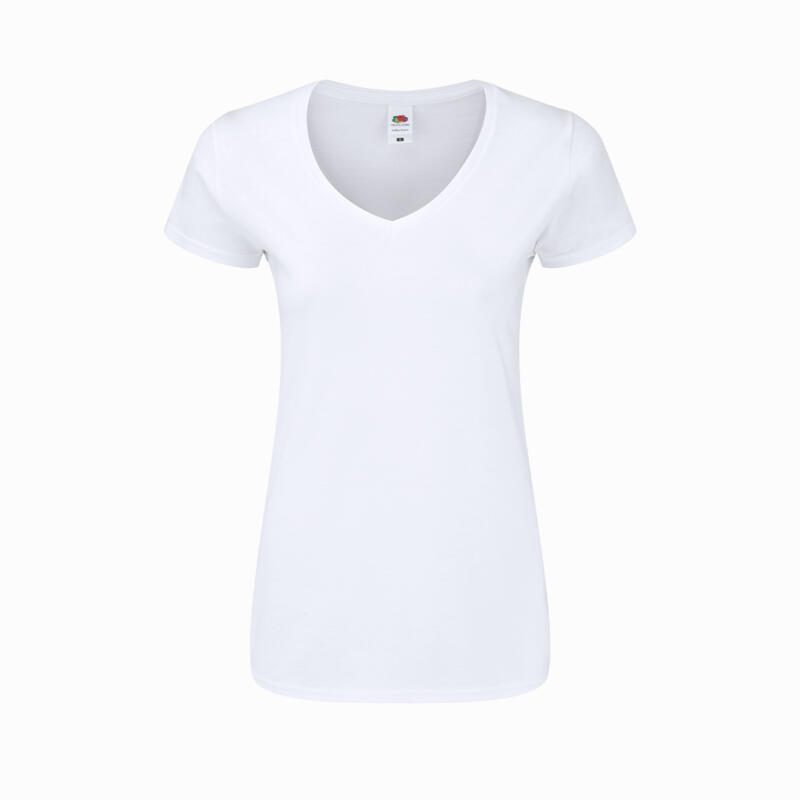 Camiseta Mujer Blanca Iconic V-Neck - Imagen 5