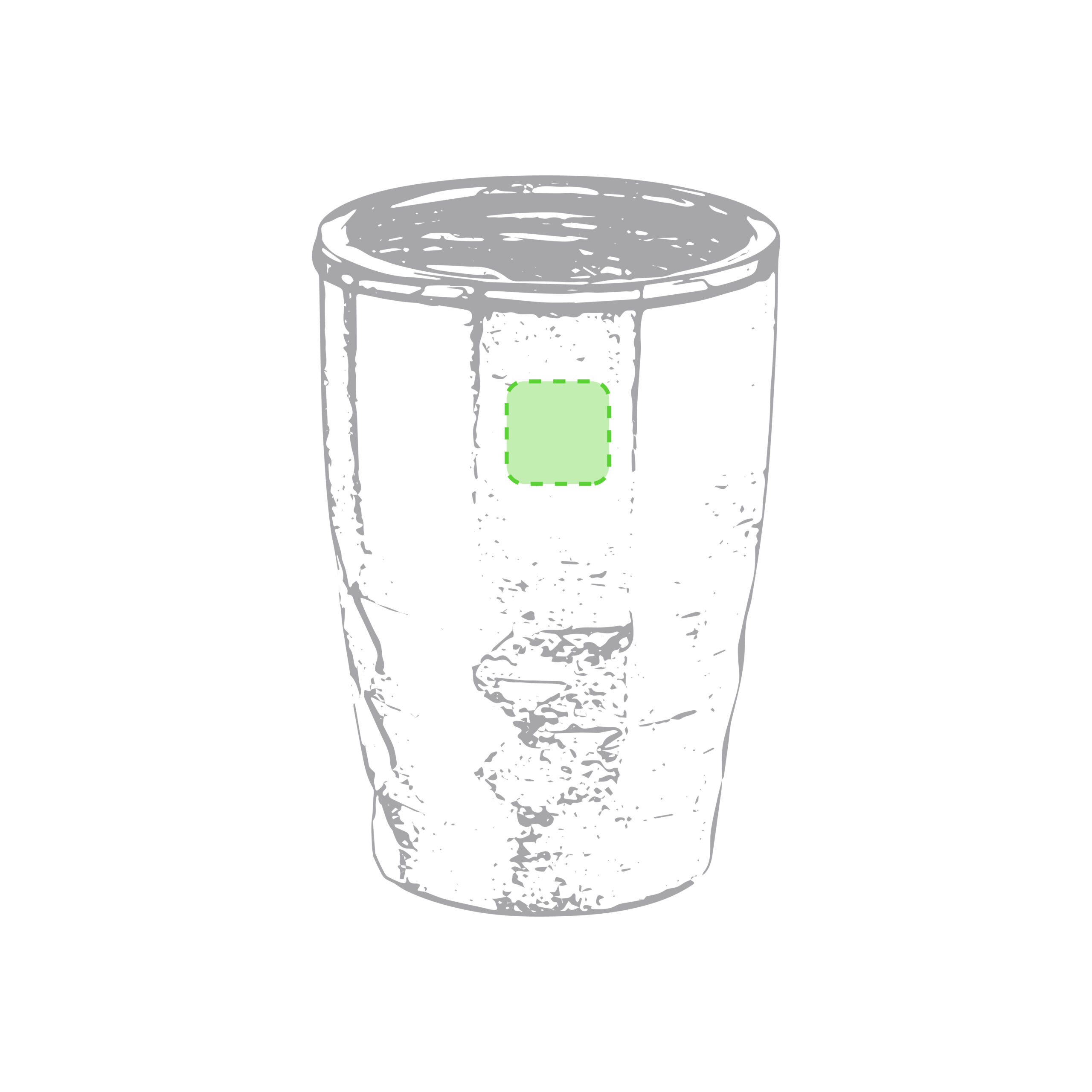 Parte lisa superior del vaso